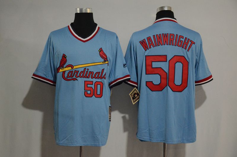 2017 MLB St  Louis Cardinals #50 Adam Wainwr Blue jerseys->chicago blackhawks->NHL Jersey